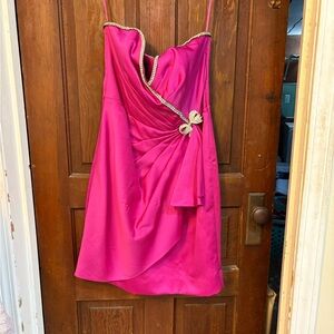Vintage Strapless Pink Cocktail Dress